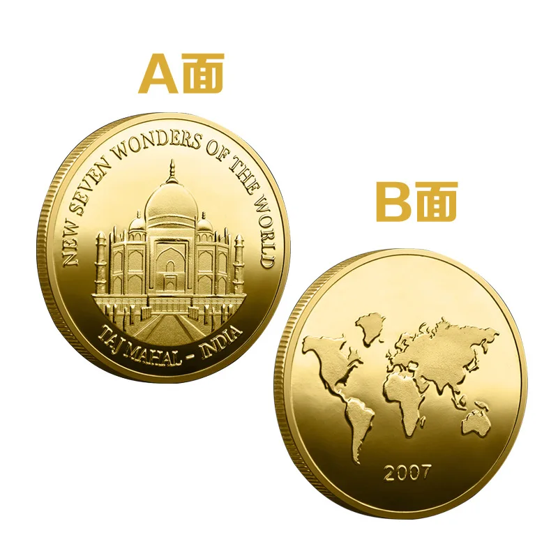 

14 мир чудеса мира памятные монеты Великая стена Тадж-Махал Римский колизеум монеты коллегия лучший подарок