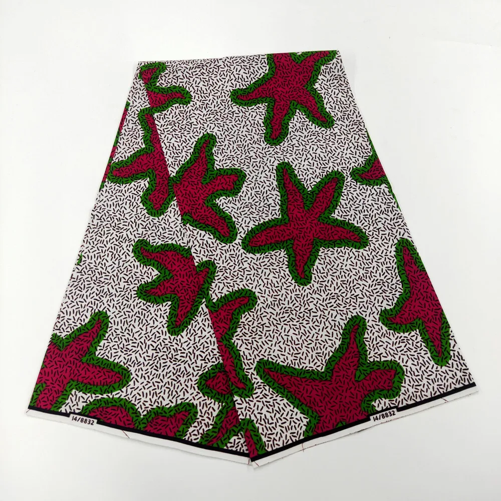 

New Nigerian African Wax Fabrics Cotton Print Wrap Batik Ankara High Quality Original Pagne Veritable Hollande WAXMaterial