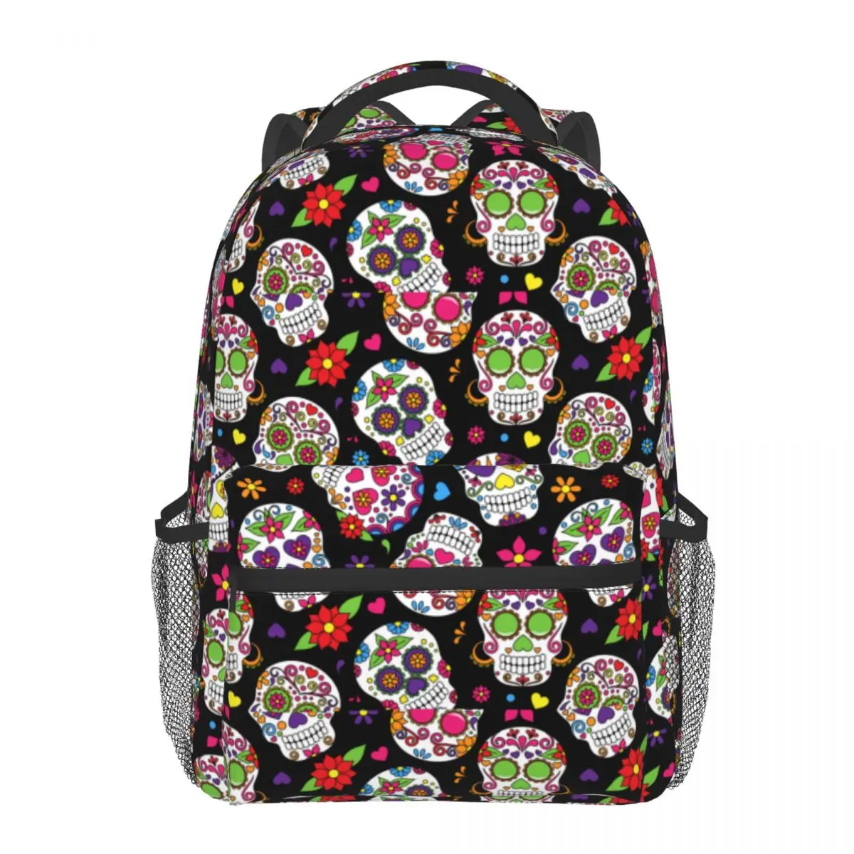 

Men Women Sugar Skull Backpack Teen Travel School Bag Outdoor Rucksack