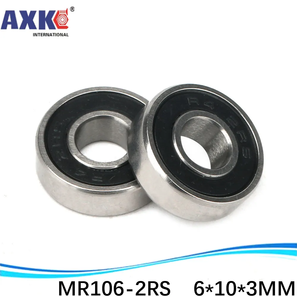 

AXK sale price (1pcs) High quality double rubber sealing cover miniature deep groove ball bearing MR106-2RS 6*10*3 mm