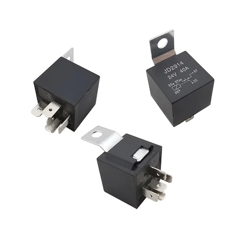 5 шт. водонепроницаемое автомобильное реле 24 В 40 А 5-контактное с черно-красным