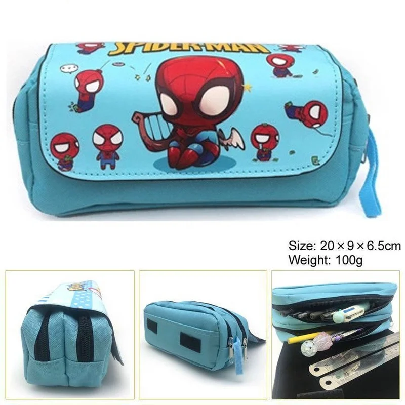 

Disney Marvel Pencil Case Avengers Pencil Case Iron Man Spider-Man Captain America Deadpool Stationery Box School Supplies Gift