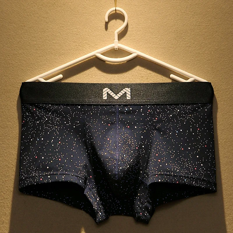 

Men's underwear cotton boxer starry dots summer trend personality thin breathable
