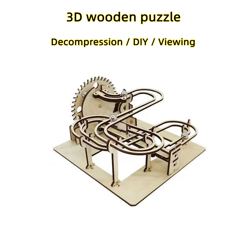 

3D деревянная головоломка, механический силовой ролик, набор для сборки, деревянные игрушки, деревянные поделки, детские развивающие игрушк...