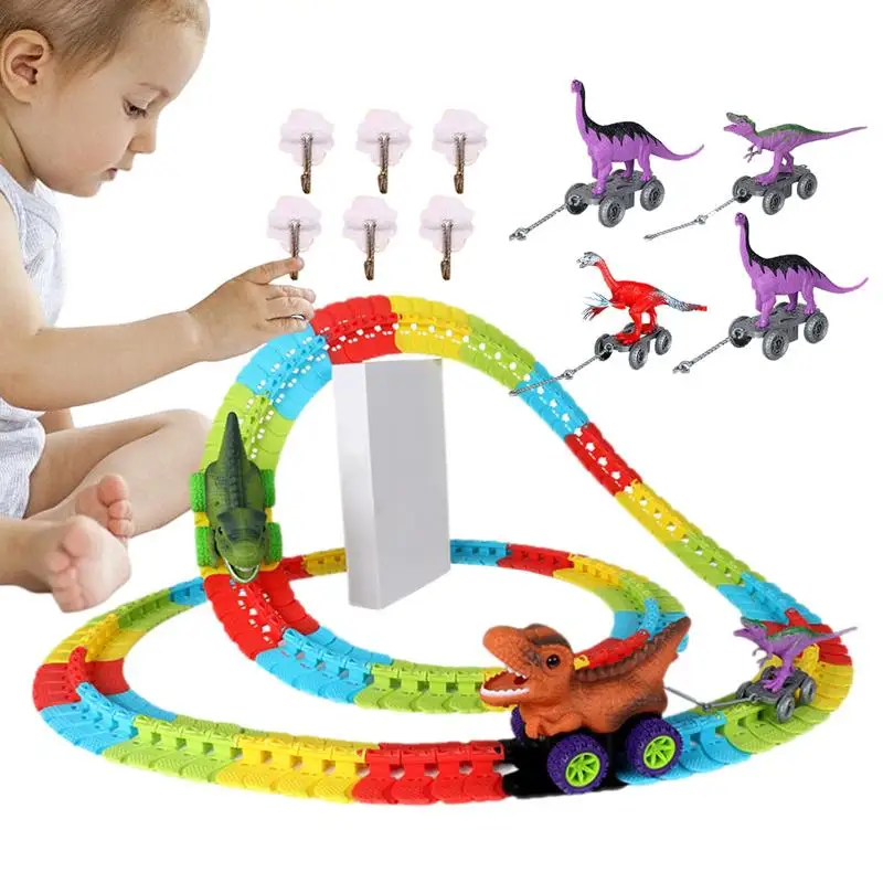 

Dinosaur Track Toy Funny Dinosaur Car Toys Set KidsParty Supplies Kid Funny Toys Dinosaur Racetrack Toy For Kid Toddler Children