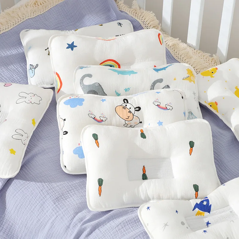 

Baby Nursing Pillow Cartoon Dinosaur Infant Pillows Breathable Baby Head Protector Newborn Travel Pillow Baby Anti-roll Pillow