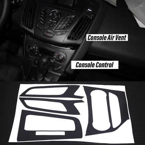 Наклейка Wooeight для панели вентиляционного отверстия Центральной Консоли управления для Ford Focus 3 2012-2013 LHD AT