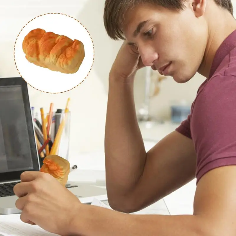 Игрушка-сжималка для снятия стресса хлеб реалистичный ручная работа забавная