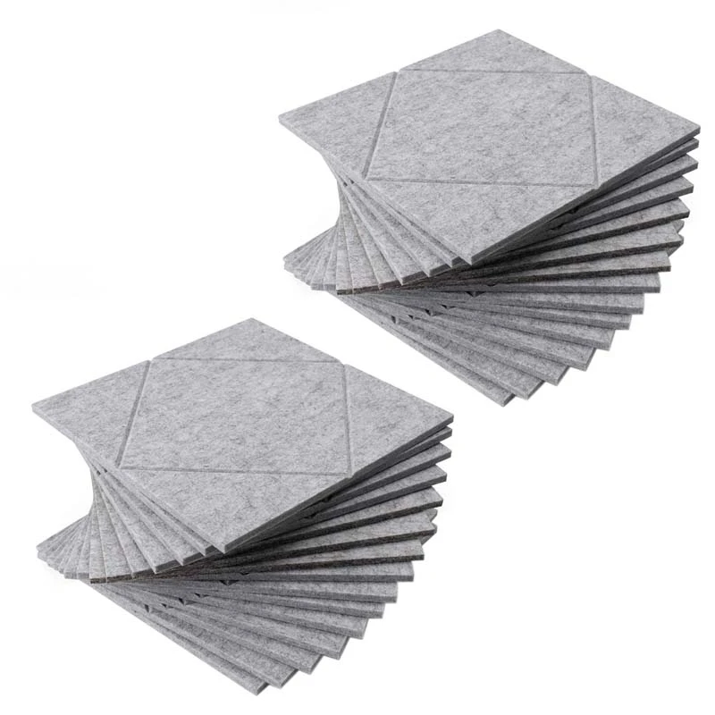 

24 Pcs Sound-Absorbing Board, Acoustic Tiles For Echo And Bass Isolation, For Wall Decoration And Acoustic Treatment