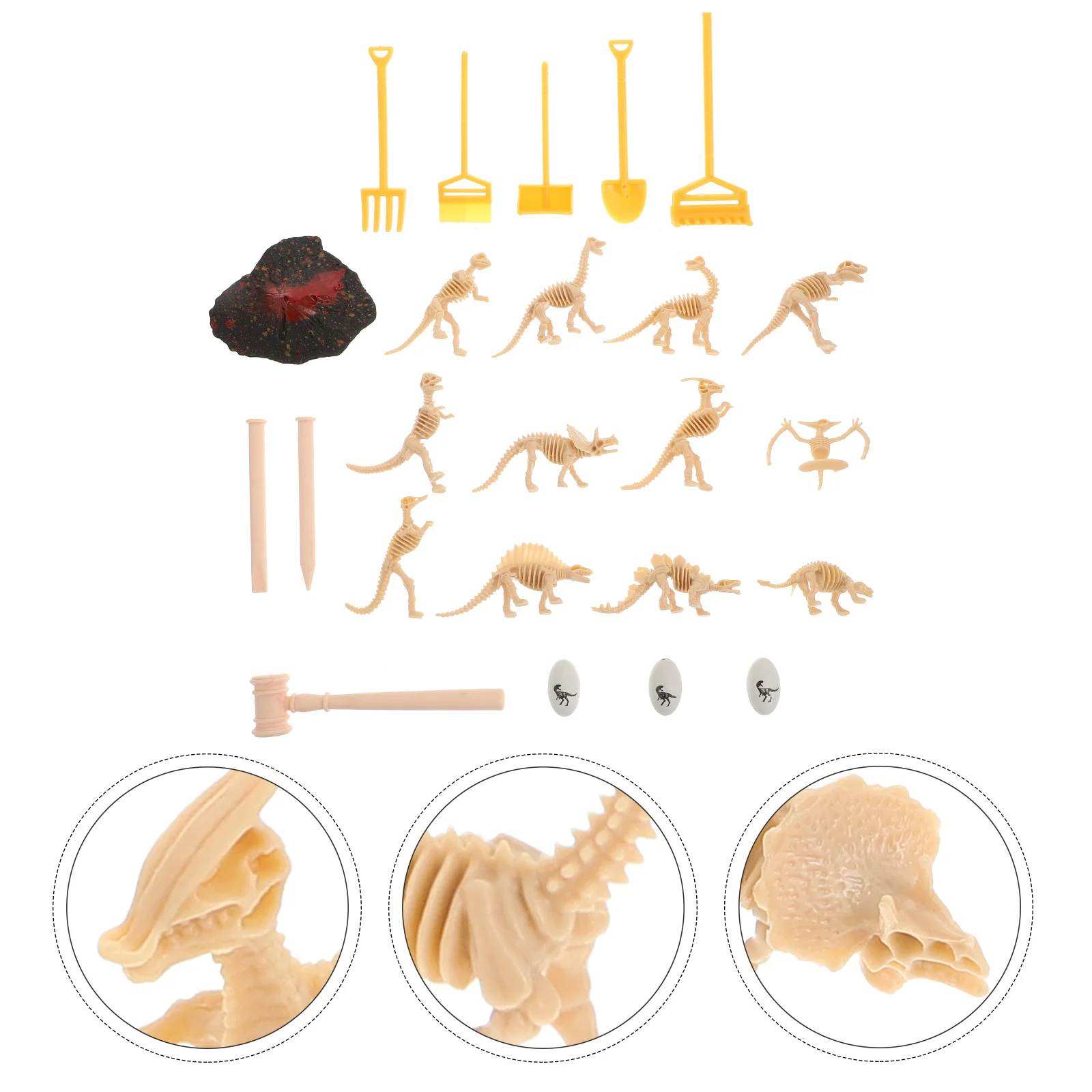 

24 Pcs Mini Eggs Dinosaur Stylish Archaeological Toys Educational Tool Dinosaurs Imitation Children Abs