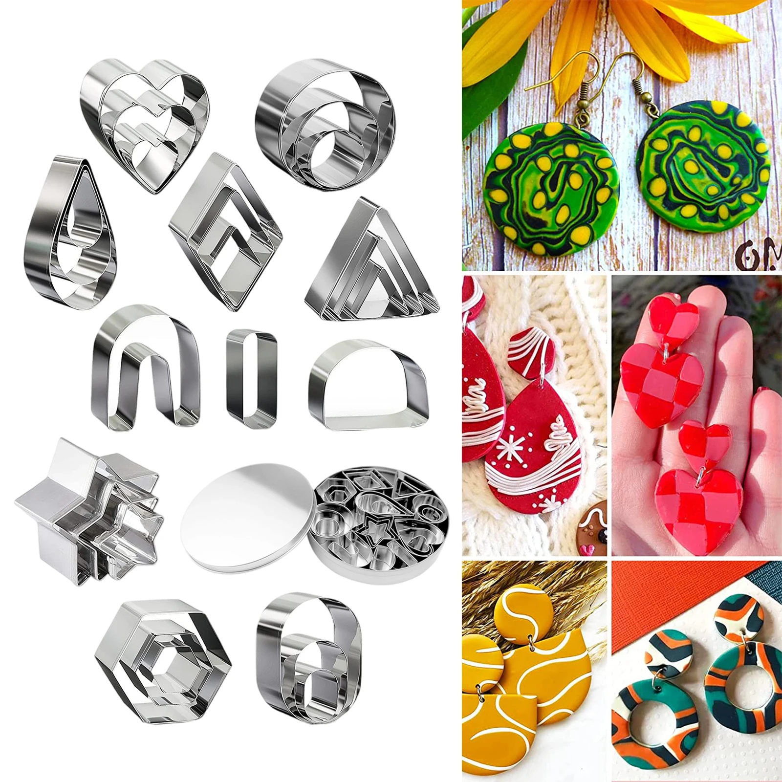 Полимерные глиняные фрезы резаки для сережек карт и крючков выпечки ручная