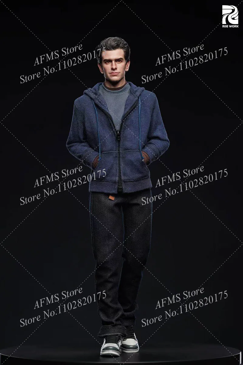Фото ‌ Коллекционная фигурка Rise Work RW03 в масштабе 1/6: Человек-паук Гарфилд в худи ‌   Кроссовки ‌   Джинсы ‌   Комплект рабочей одежды ‌   Подходит для 12-дюймовых экшн-камер F №5