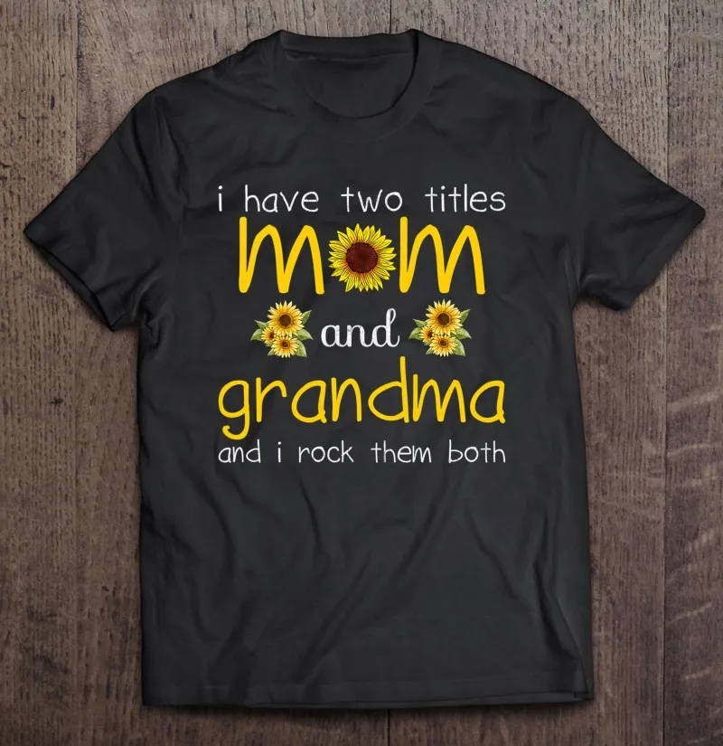 

Футболка для мужчин и женщин, рубашка с надписью «Мама, бабушка, I, рок с ними и подсолнухом», подходит для гранж-мужчин