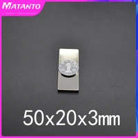123pcs 50x20x3mm ndfeb strong rare earth magnet block rectangular neodymium magnets 50x20x3 mm n35 strip magnetic 50203mm