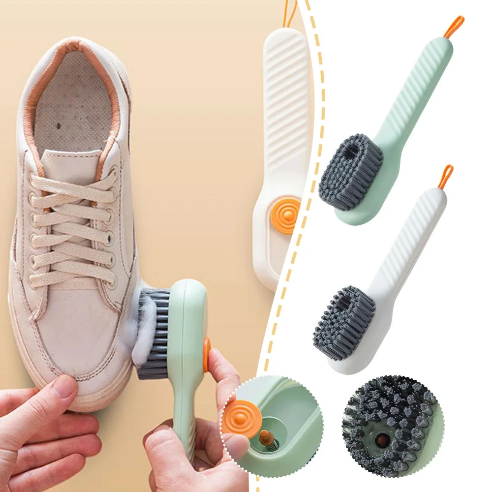 

Multifunction Soft Bristled Liquid Shoe Brush Long Handle Brush Automatic Filling Long Handle Clothes Clean Home Cleaning Tools