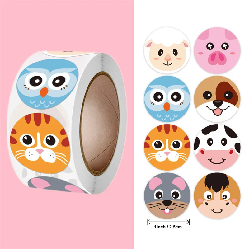 

500 шт., 1 дюйм, винтажная наклейка с надписью Thank You s для детей, милые кошки, ручная работа, круглая оболочка для карт, наклейка, Декор, канцелярс...