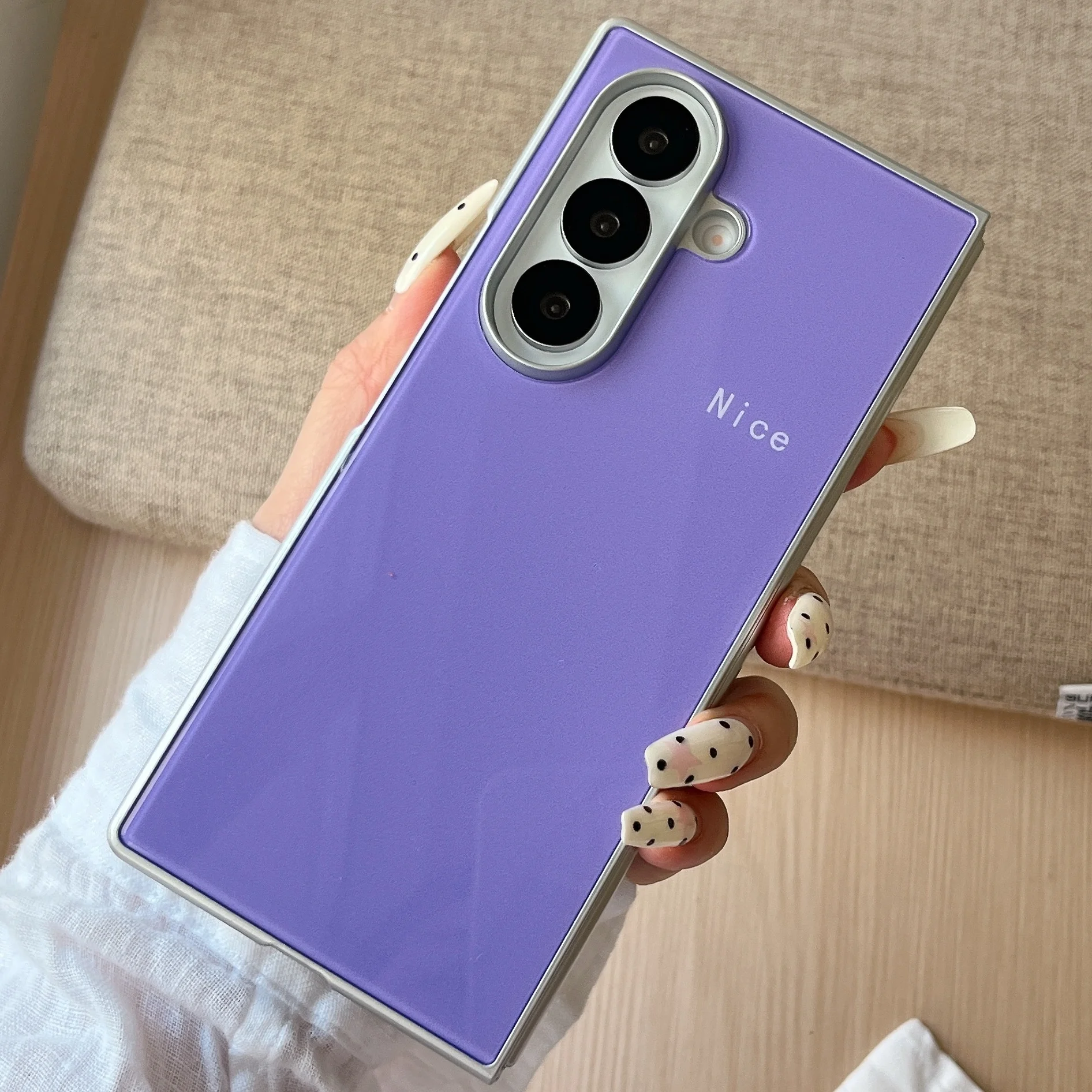 Фото Прекрасный чехол конфетных цветов для Samsung Galaxy Z Fold 7, гальванизированный чехол для Samsung Z Fold 6, Z Fold 5, Z Fold 4, ударопрочный жесткий корпус для телефона №4