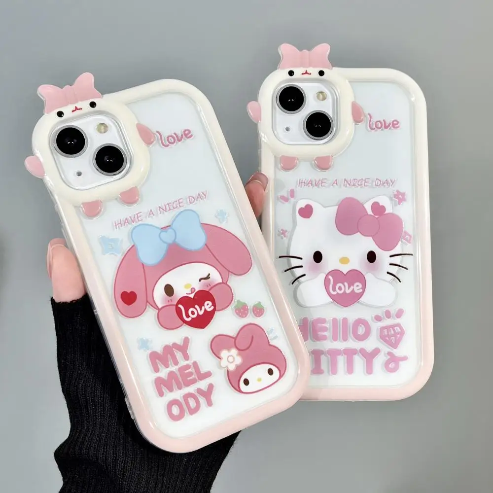 

Sanrio Hello Kitty Y2K Phone Case My Melody Silicone Soft Shell Anti-Fall for Iphone 13 12 11 Pro X Xr Xs Max Plus 7Plus 8Plus