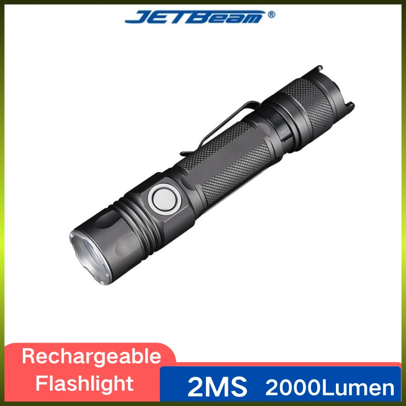 

JETBEAM JET-2MS 2000 Lumens Ultra High-performance Tactical Flashlight With 5100 mAh Battery For Self-defense Law Enforcement