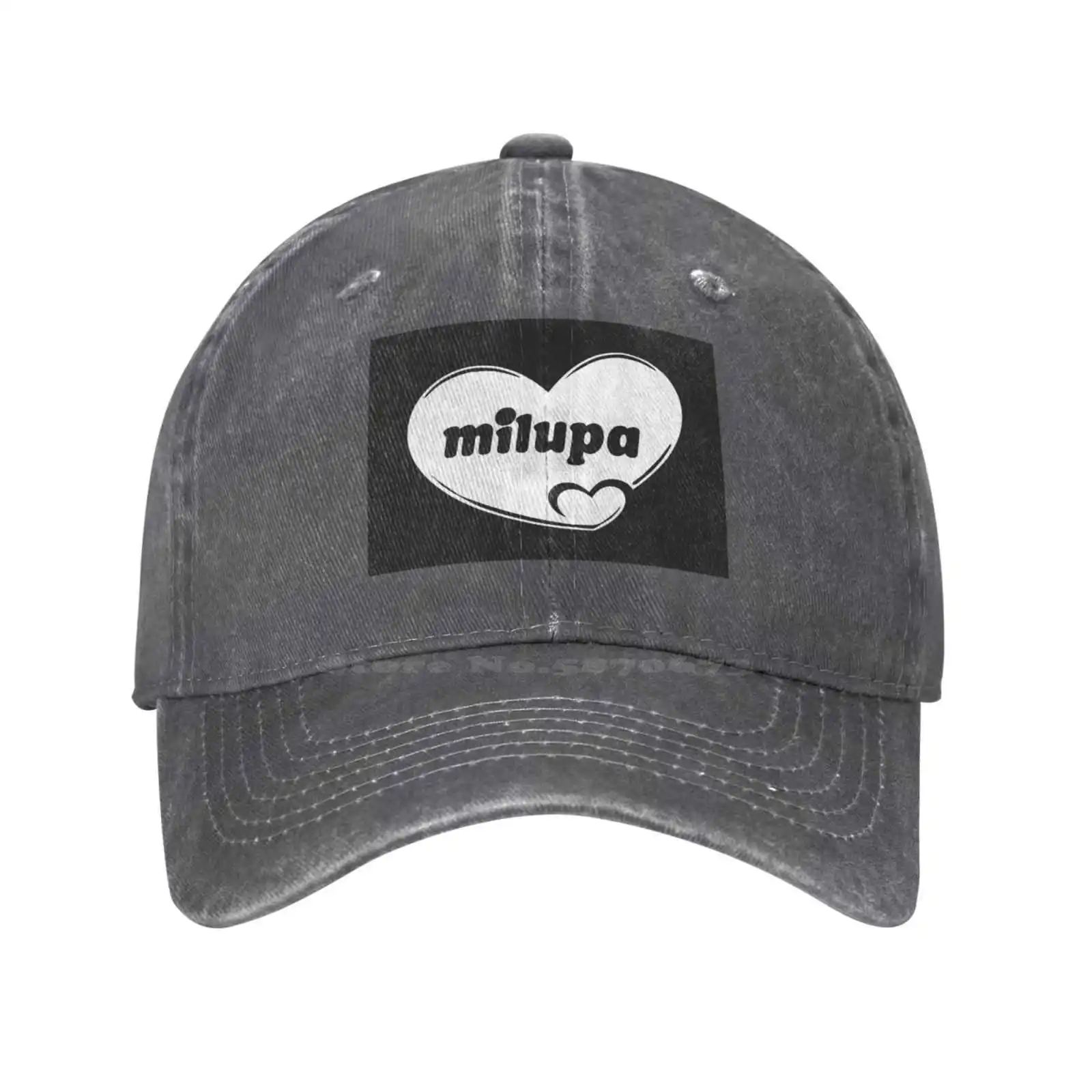 

Milupa Logo Print Graphic Casual Denim cap Knitted hat Baseball cap
