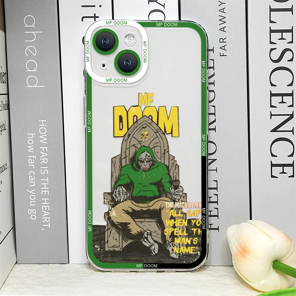 Модный чехол для телефона MF DOOM Hot Singer IPhone 16 15 14 13 12 11 Mini Pro Max X XR XS 7 8 Plus SE20 прозрачный