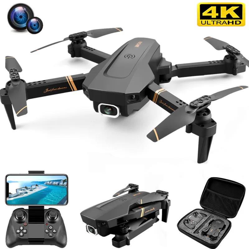 

V4 Rc Drone 4k HD Wide Angle Camera 1080P WiFi fpv Drone Dual Camera Quadcopter Real-time transmission Helicopter Dron Gift Toys