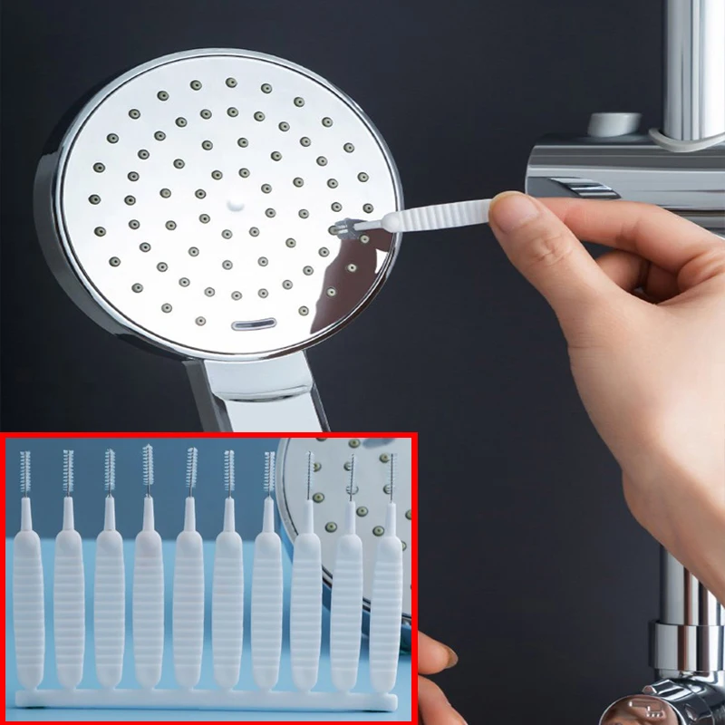

10 pc mini multifunctional shower cleaning brush shower hole small charging dredging needle BOC faucet