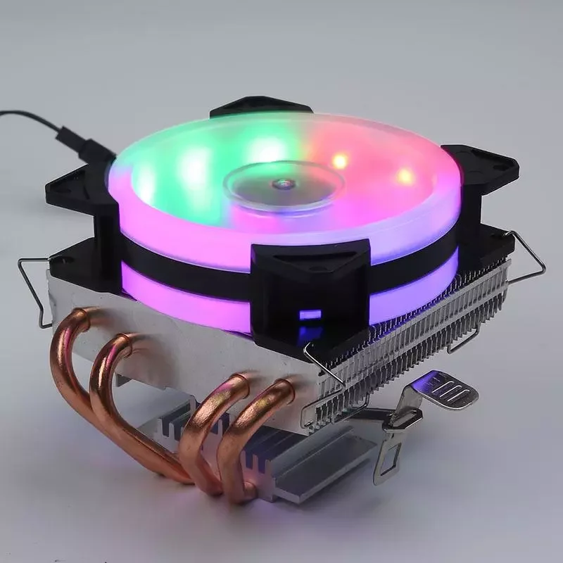 

Copper Tubes Fans CPU Cooler LED CPU Cooling Fan PWM Silent Computer Cooler For LGA/115X/775/AMD 3Pin PC CPU Cooling Radiator