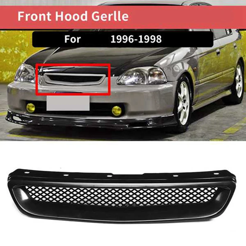 Черный автомобильный передний бампер из АБС-пластика решетка накладка на