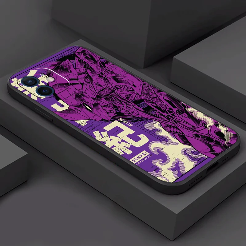 

NEON GENESIS EVANGELION Phone Case For Funda iPhone 11 12 13 Pro Max Mini X XR XS SE 2020 5s 6 7 8 Plus Black Back Etui