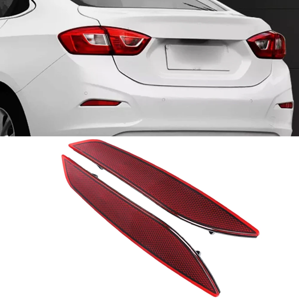 

2 шт. отражатель заднего бампера автомобиля для Chevrolet Cruze 2016 2017 2018 2019 сигнальная лампа 84037296 84037297 GM 1184116 GM 1185116
