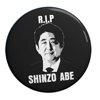 shinzo abe emblem pray for shinzo abe emblem round pin badge for decorating clothes bags backpacks and more