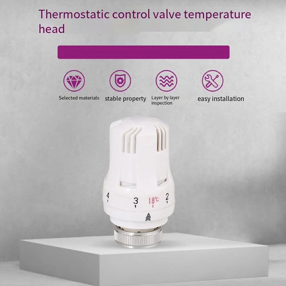 2 шт. термостатическая головка клапана радиатора M 30 X 1 5 термостата 6-28 ℃