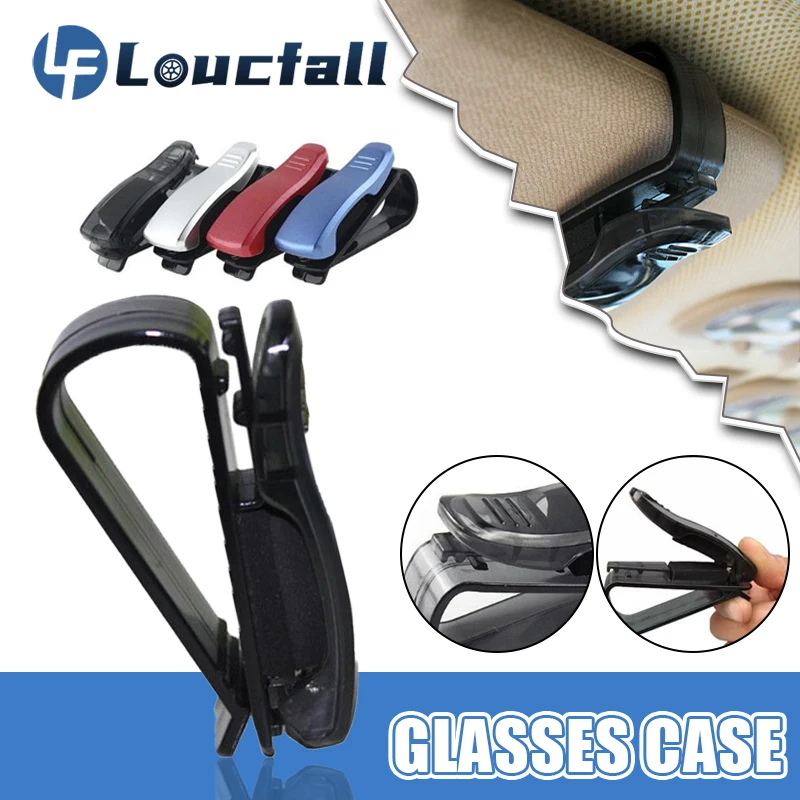 

ABS Universal Car Auto Sun Visor Glasses Box Sunglasses Clip Card Ticket Holder Fastener Pen Case Eyeglasses Accessories