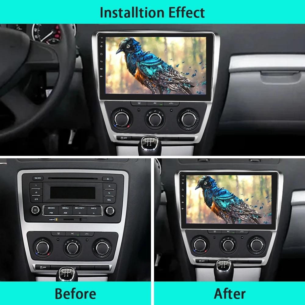 Автомагнитола LeeKooLuu 2DIN Android GPS-навигация мультимедийный плеер для SKODA Octavia 2 A5 2007-2014
