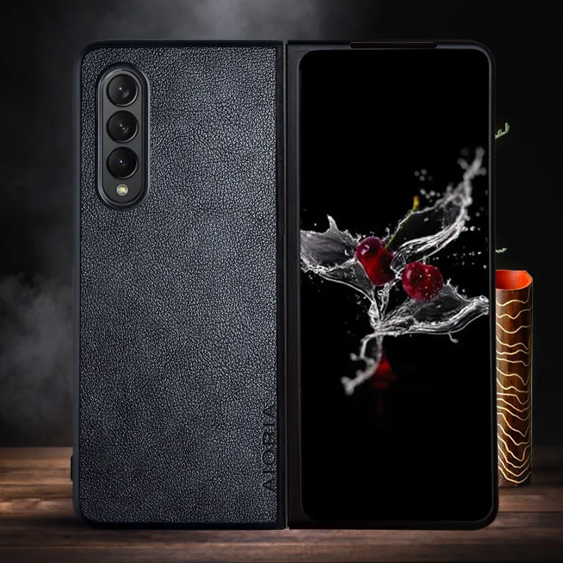 

Case for Samsung galaxy Z Fold3 5G with Retro business PU leather Skin design phone cover for samsung galaxy z flod 3 5g case