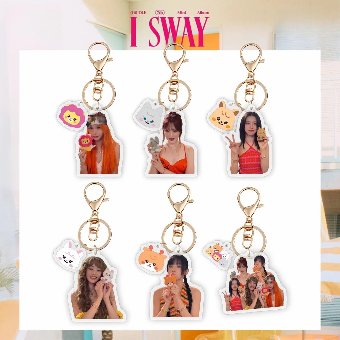 Kpop (G)I-DLE 7-й мини-альбом I SWAY Keychain ShuHua Soyeon акриловая подвеска рюкзак аксессуары