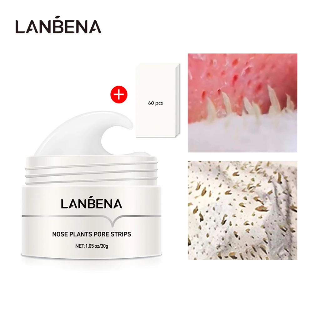 

LANBENA Blackhead Remover Nose Mask Pore Strip Tearing Mask Peeling Acne Treatment Nasal Patch Black Dots Deep Deaning Skin Care