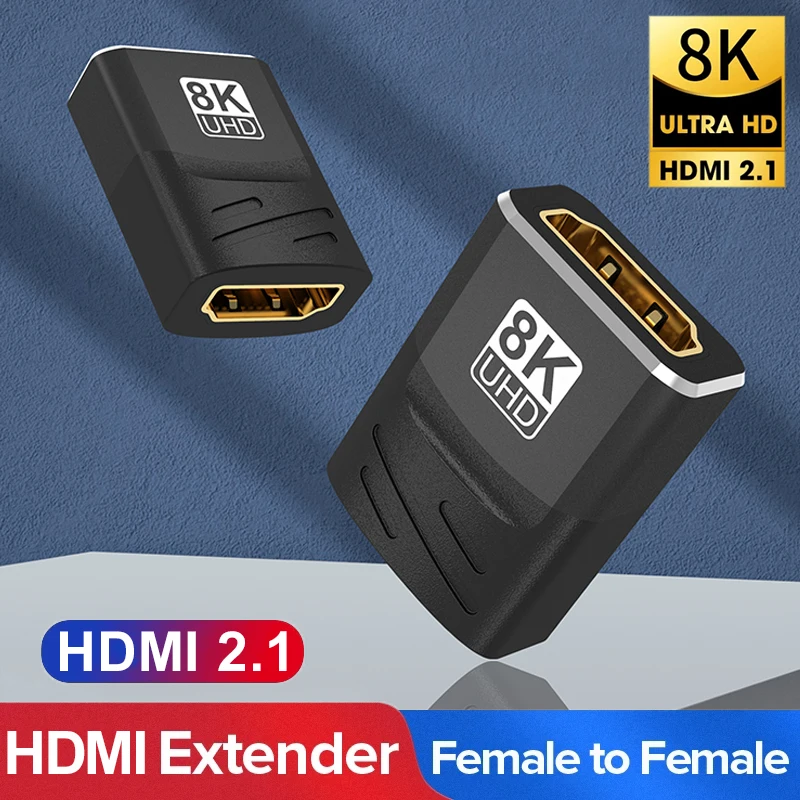 Удлинитель HDMI 8K 60Hz 4K 120Hz Женский к женскому разъему HDMI 2,1 удлинитель кабеля HDMI-совместимый адаптер соединитель