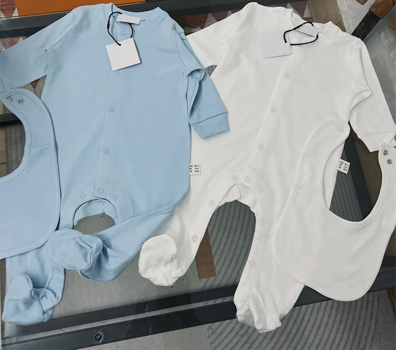 

Newborn Baby Girl Clothes Cotton New Born Set With Bib Baby Boy Baby Long Sleeve Baby Romper Socks Clothes