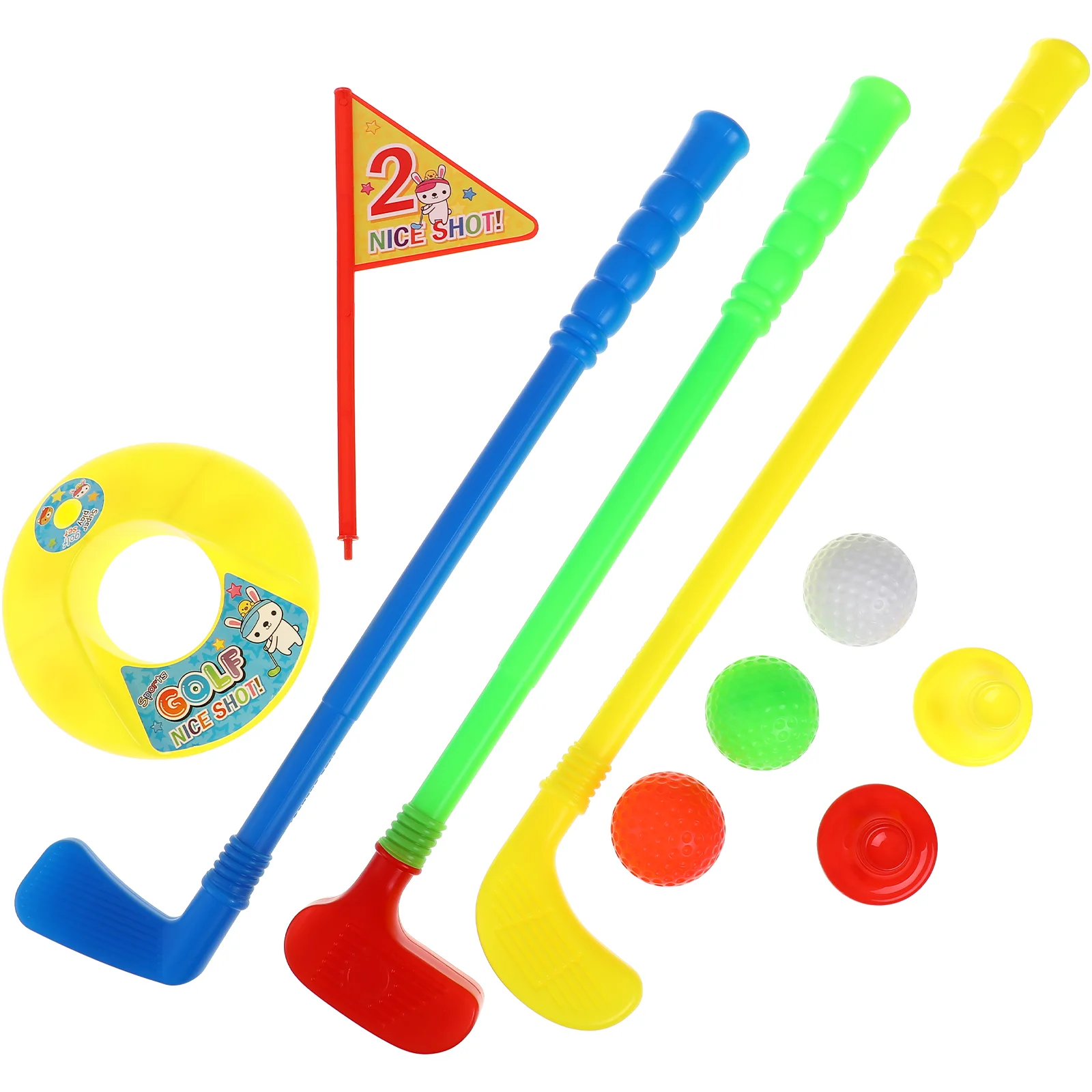 

Toy Toddler Mini Golf Set Kids Indoor Clubs Miniindoorgolf Rods Toodler Toys Plastic Balls