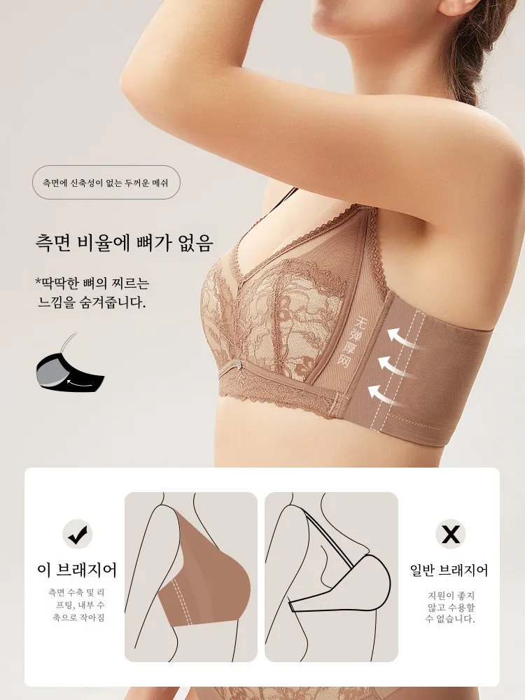 Нижнее белье Qiannanmei для женщин большая грудь делает вас меньше тонкое без