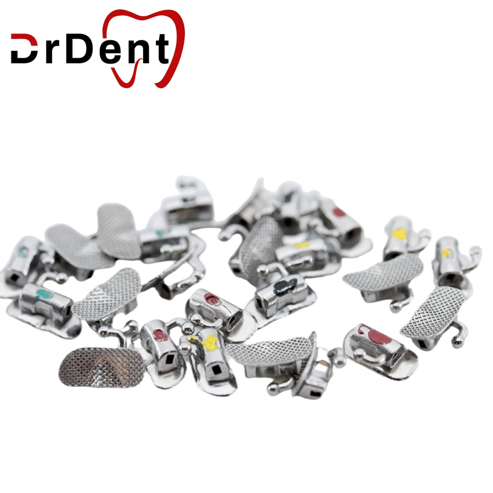 

Drdent 80PCS/Box Dental Orthodontic Buccal Tube 1st/2nd Molar Bondable Monoblock N-Convertible Single Mesh Base Roth 0.022 3G