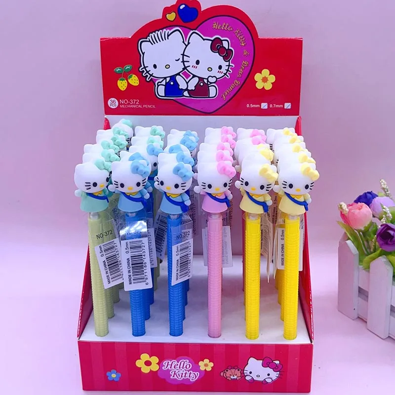 36pcs/ лот Kawaii Sanrio Kitty механический карандаш мило 0 5 мм рисование записи
