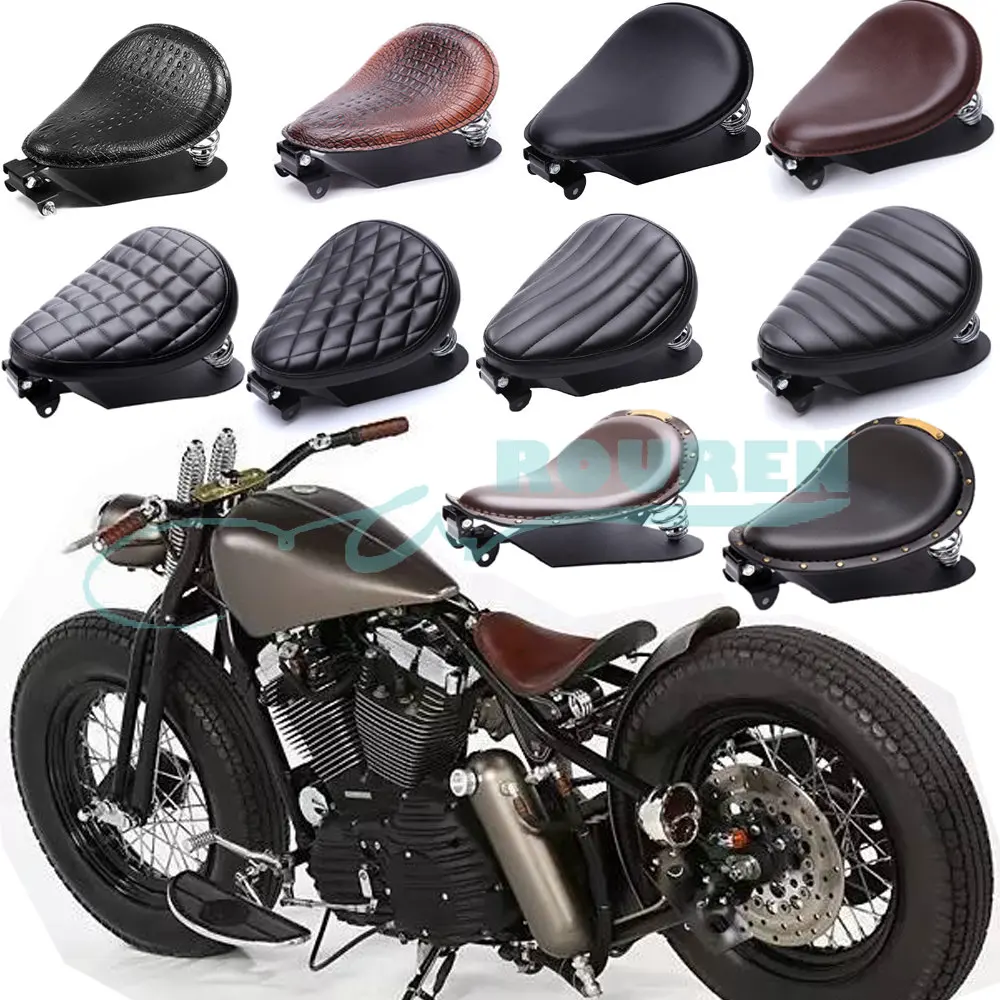 

Chopper Motorcycle Accessories Moto Bobber Seat Saddle for Harley Sportster Tracker Scrambler Bratstule Cafe Racer Modified Part