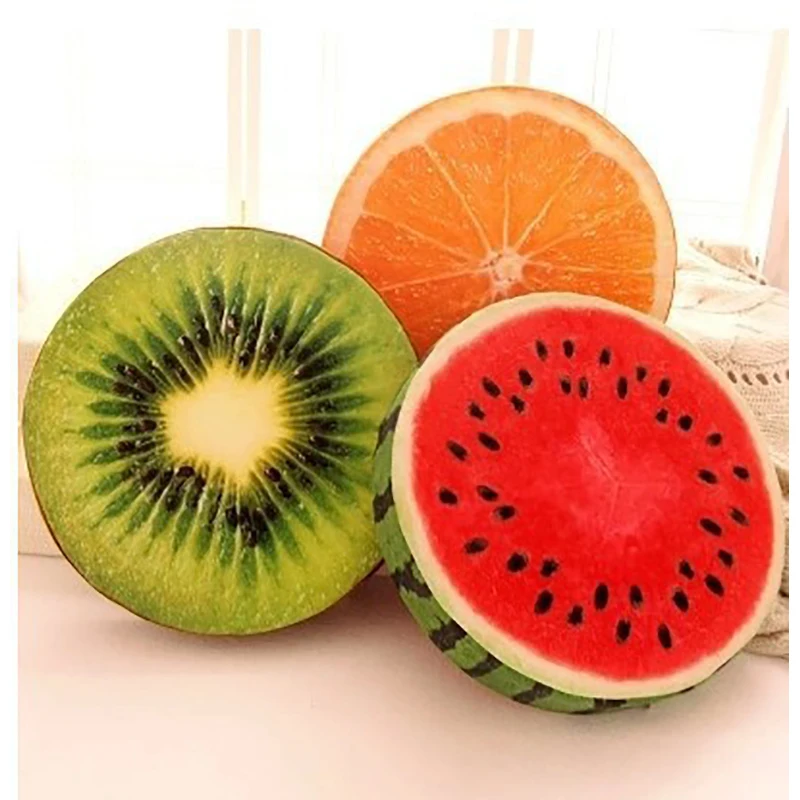 1 шт. детская мягкая плюшевая подушка в виде фруктов |