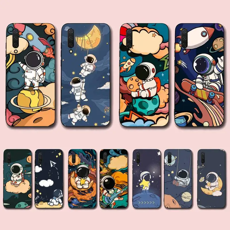 

Astronaut Cartoon Phone Case for Xiaomi mi 5 6 8 9 10 lite pro SE Mix 2s 3 F1 Max2 3