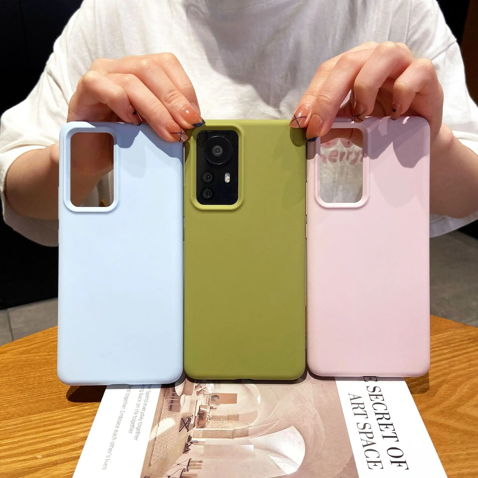 

Applicable Xiaomi 12 Phone Case Solid Color Simple Xiaomi 12Pro Liquid Silicone Phone Case