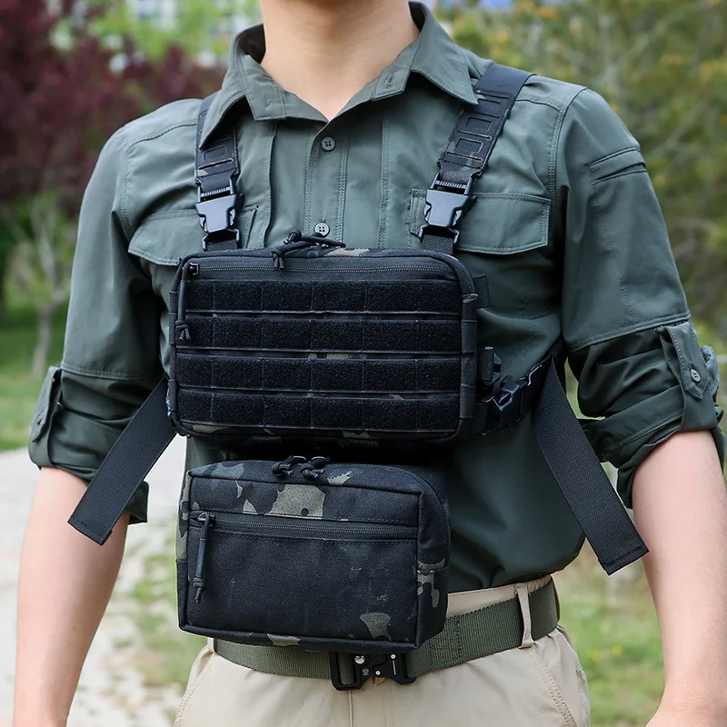 

1000D Outdoor Tactical Vest Military Bag CS Wargame Chest Rig Airsoft Magazine Holster Molle System Men Nylon Backpack EDC X623D