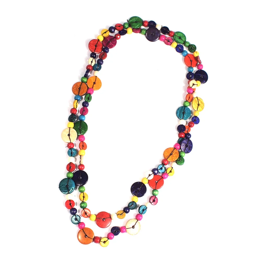 

Necklace Shell Bead Bohemia Jewelry Neck Womengift Wood Beach Beaded Beads Girls Bib Multilayer Jewellery Day Valentinehawaiian